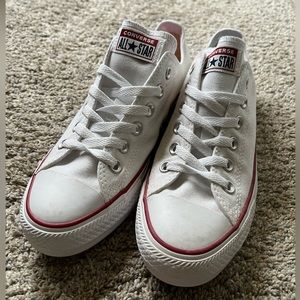 Converse white low top sneakers